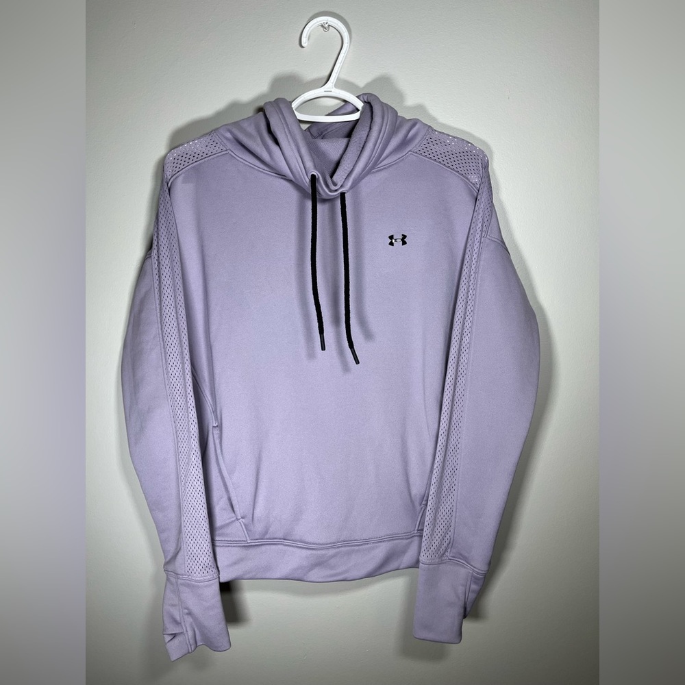 Under armor purple mock neck sweater size small